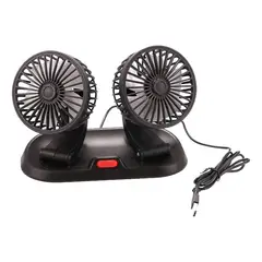 GENERICO - Ventilador Doble Auto 360o Usb 12v