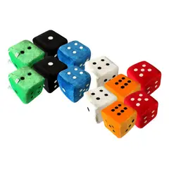 GENERICO - Set 12 Dados Colgantes Espejo Auto