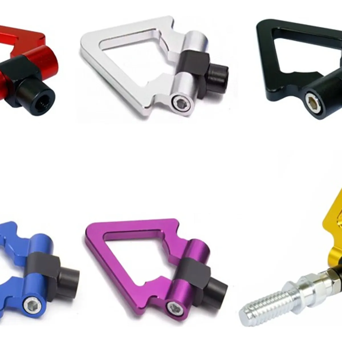 GENERICO - Gancho Delantero Triangular De Remolque Tow Hook Ornamental