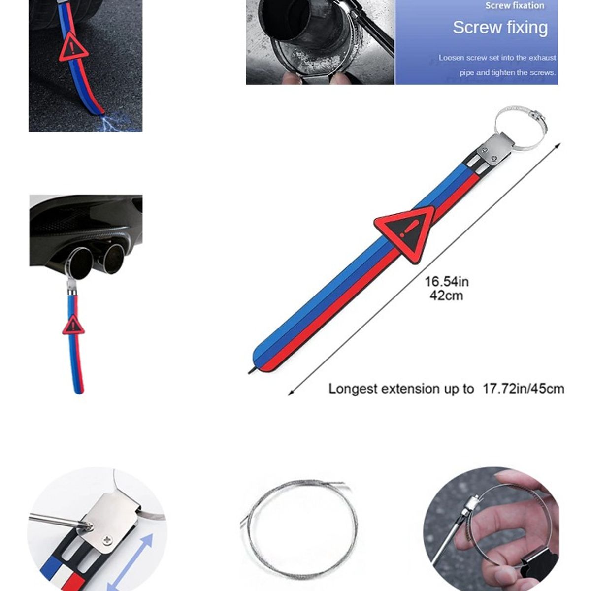 GENERICO - Correa Antiestatica Ajustable Para Autos Con Cable
