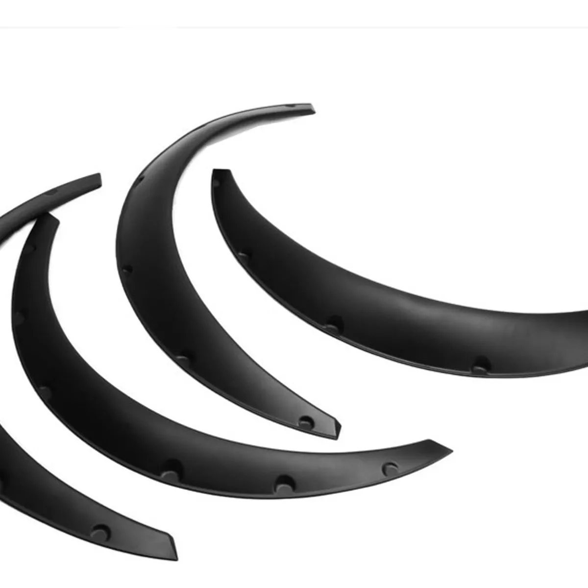 GENERICO - X4 Fender Flares Flexibles Tapabarro Tuning Negro Auto-2med