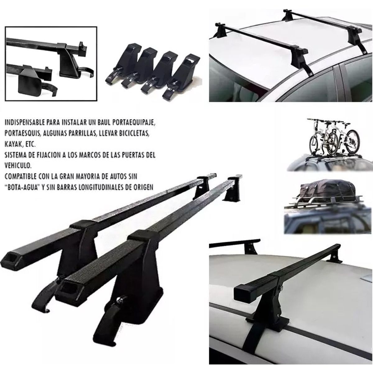GENERICO - Barras Porta Equipajesky 120cm Auto Universal Regulable