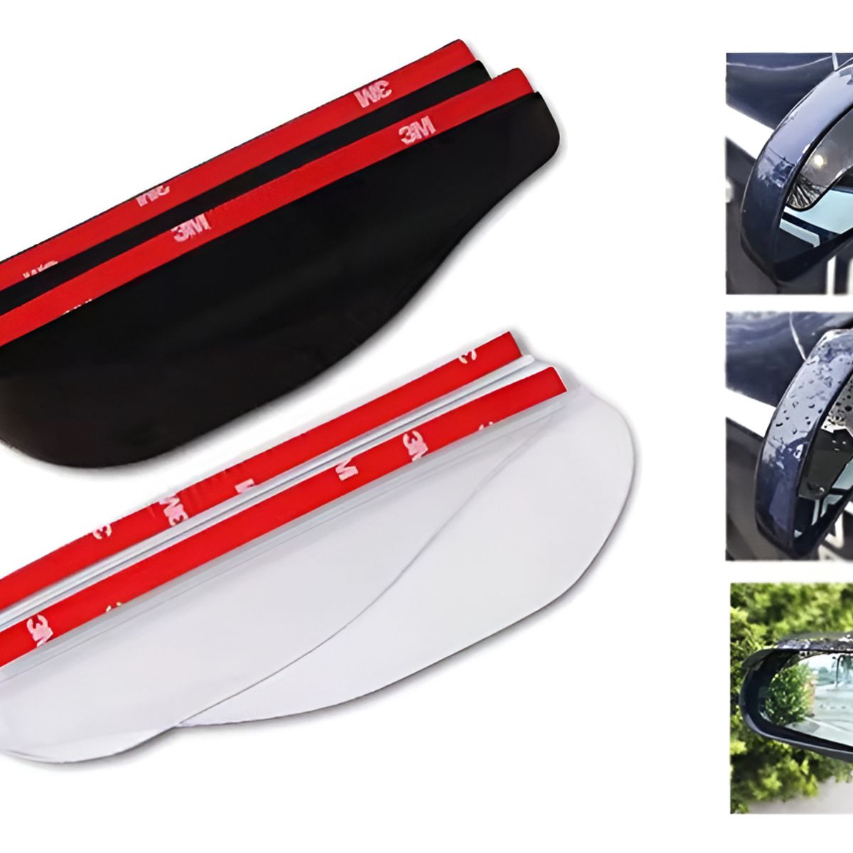 GENERICO - X2 Aleta Pestaña Bota Agua Espejo Retrovisor Universal