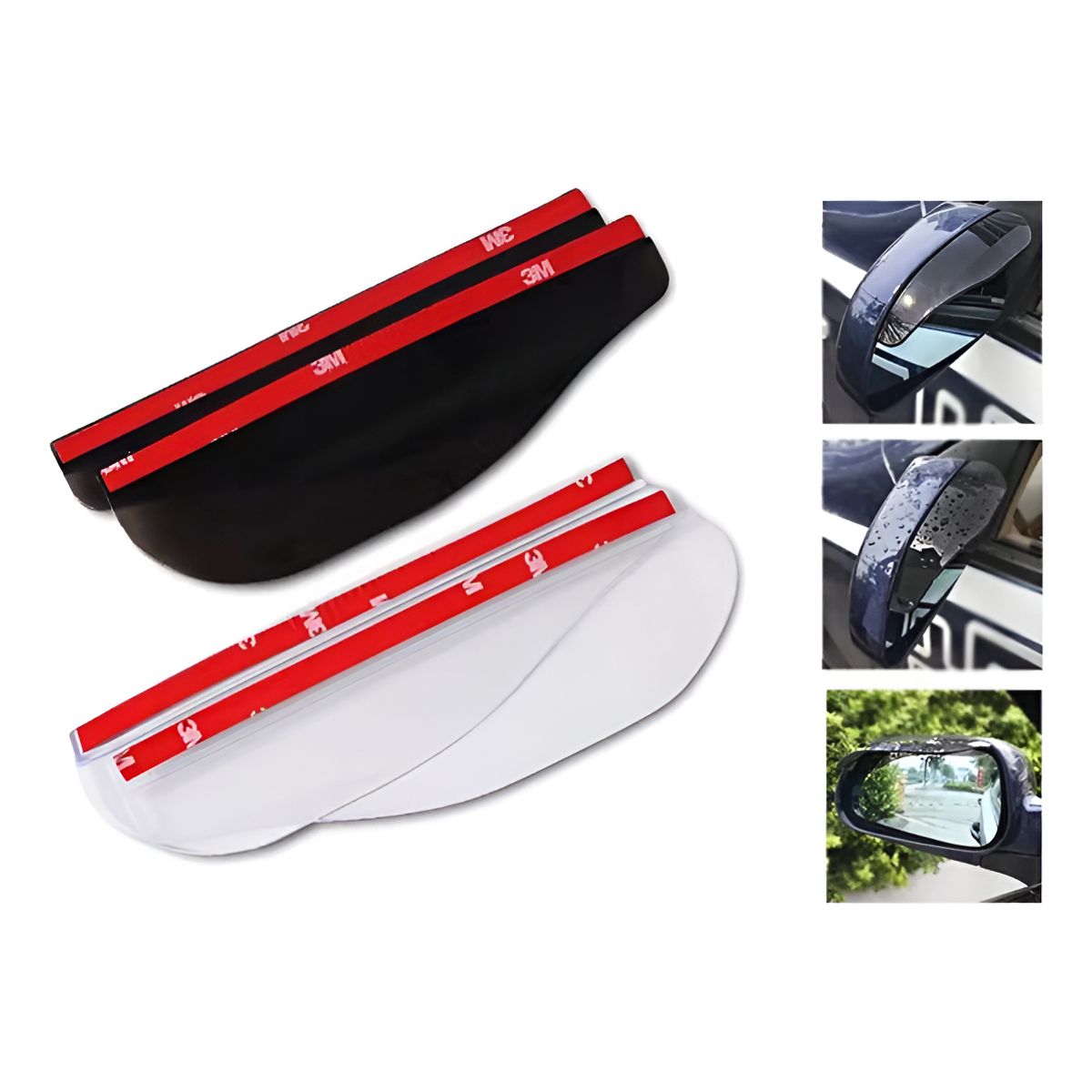 GENERICO - X2 Aleta Pestaña Bota Agua Espejo Retrovisor Universal