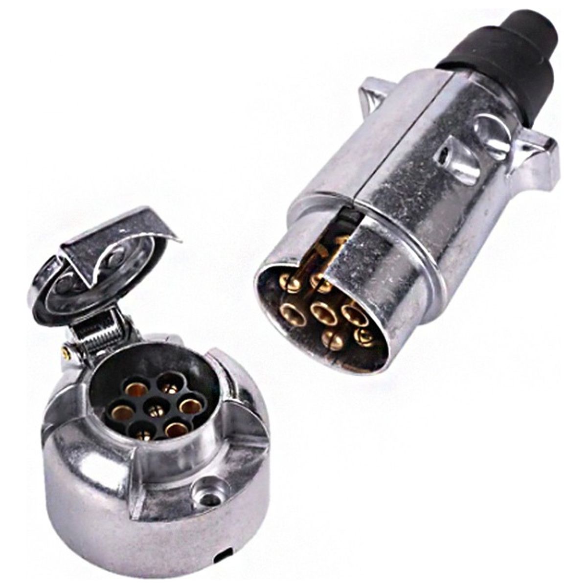 GENERICO - Set Enchufe 7pin 12v Macho Y Hembra Carro Remolque Trailer