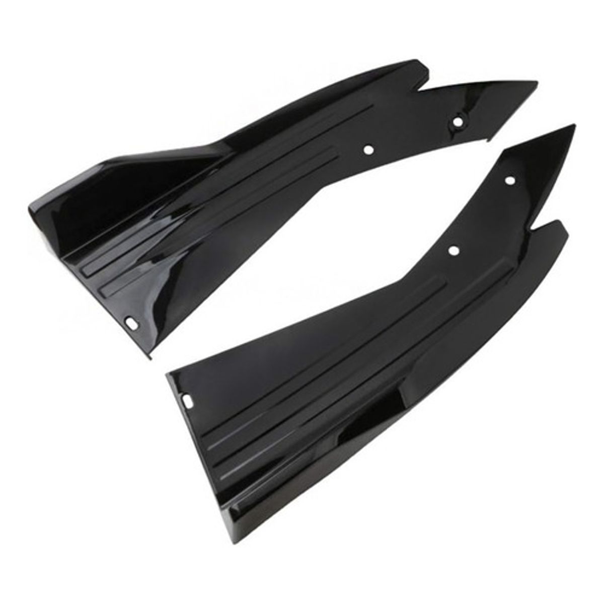 GENERICO - Lip Bumper Trasero Universal Negro Brillante