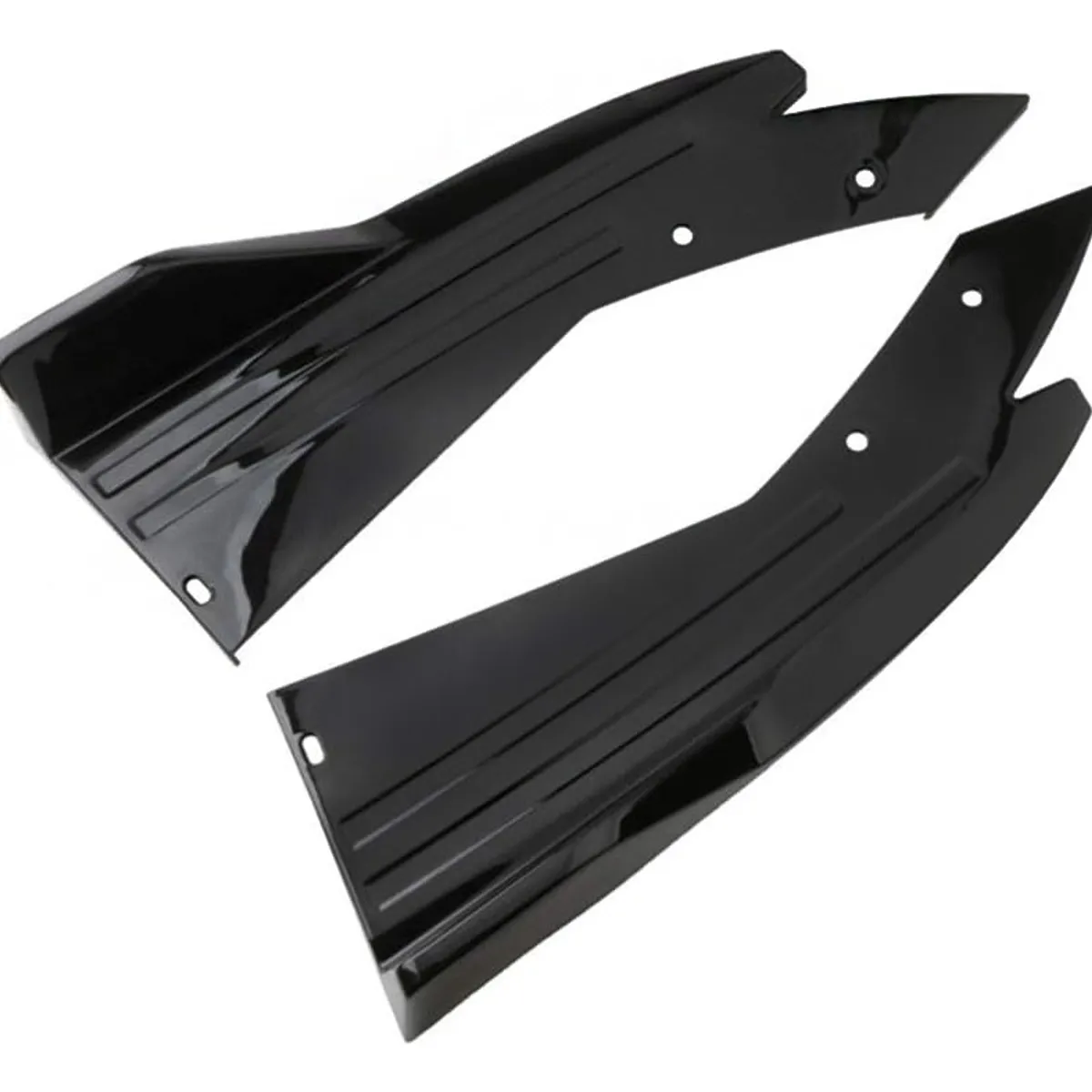 GENERICO - Lip Bumper Trasero Universal Negro Brillante