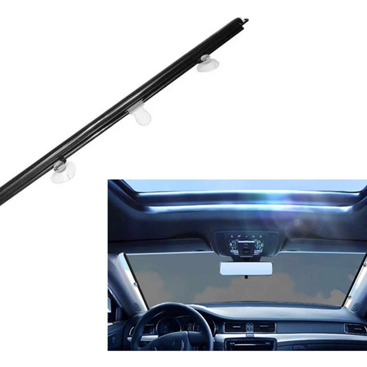 Cortina Parasol Polarizado Auto Retractil 125x50cm - 42%, marca GENERICO - Foto 2
