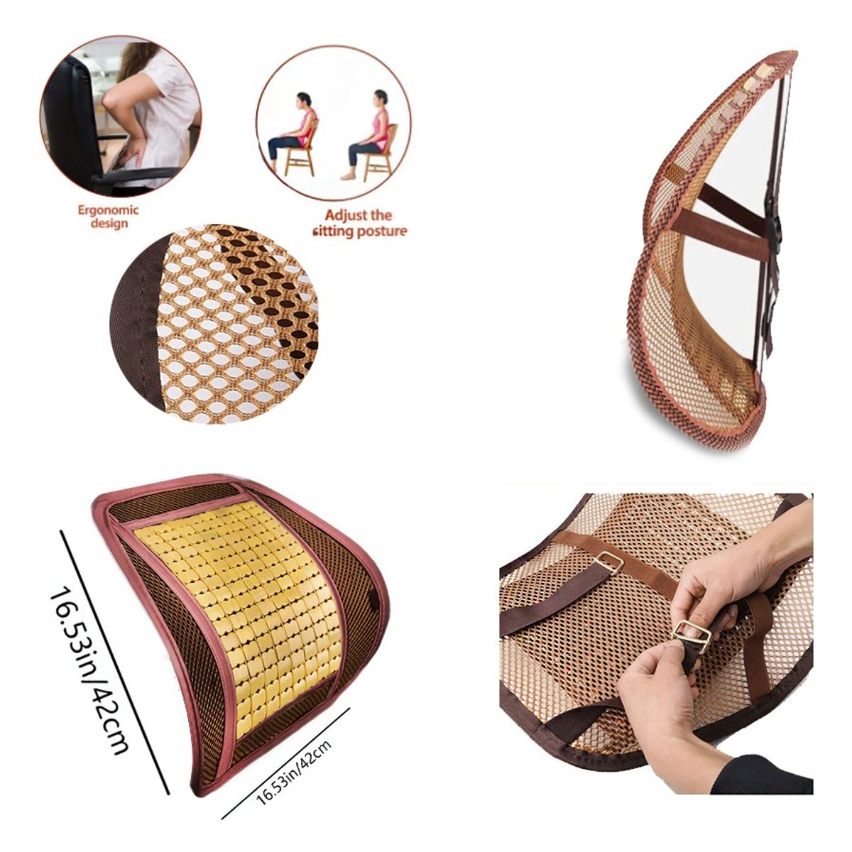 Cojín Espalda Para Asiento Auto Con Cuentas, marca GENERICO - Foto 2