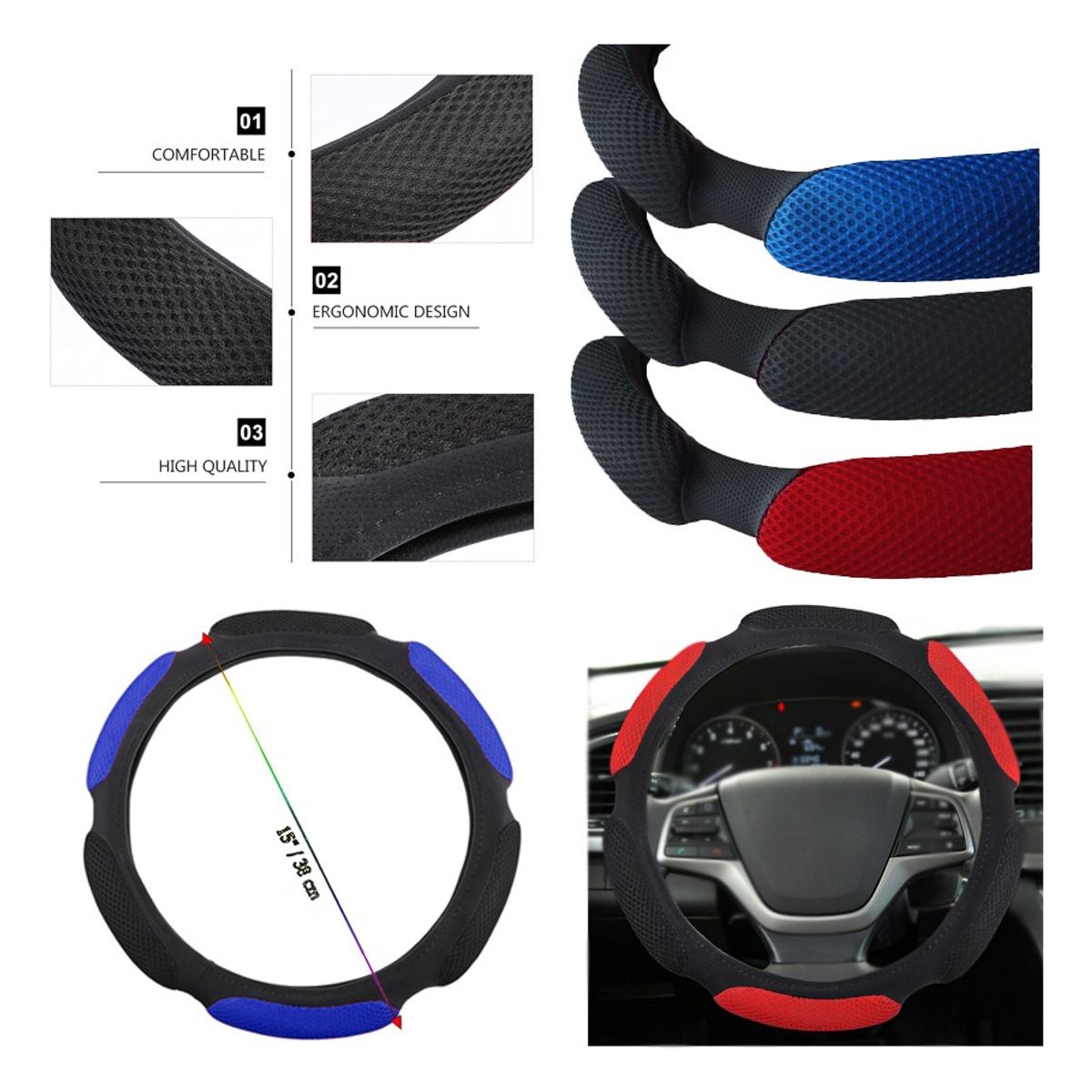 GENERICO - Funda Cubre Volante Auto