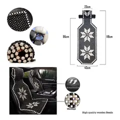 GENERICO - Espaldar Con Capucha Universal De Verano Cuentas De Madera