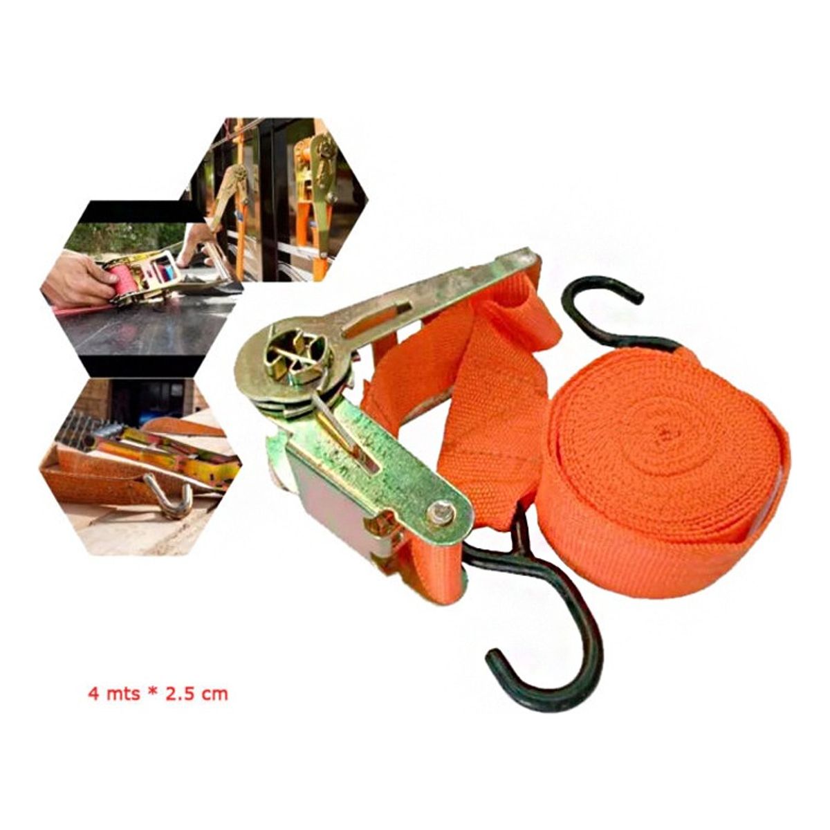 GENERICO - X4 Eslinga Linga De Amarre 4mts Cu