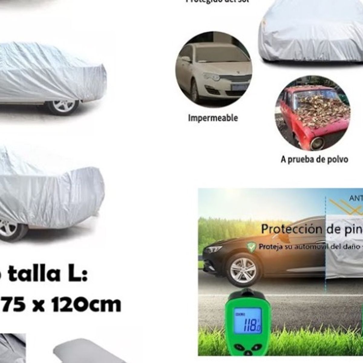 GENERICO - Funda Carpa Cubre Auto Talla L