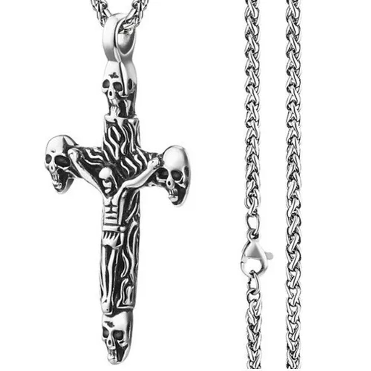 GENERICO - Collar Cruz Cristo 4 Hombre Mujer Moda