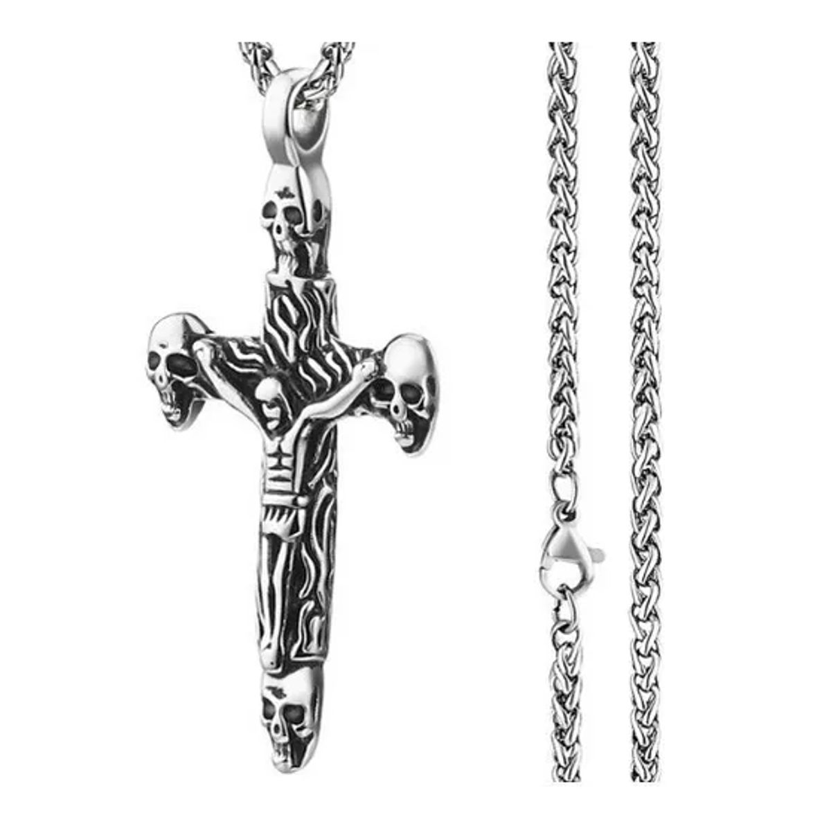 GENERICO - Collar Cruz Cristo 4 Hombre Mujer Moda