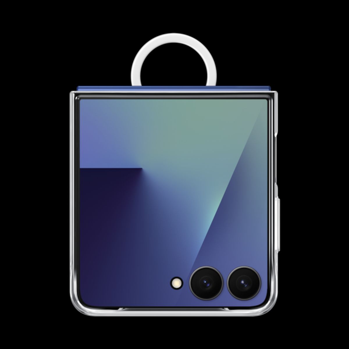 SAMSUNG - Carcasa transparente Galaxy Z Flip7 con anillo Transparente
