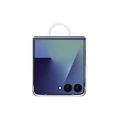 SAMSUNG - Carcasa transparente Galaxy Z Flip7 con anillo Transparente