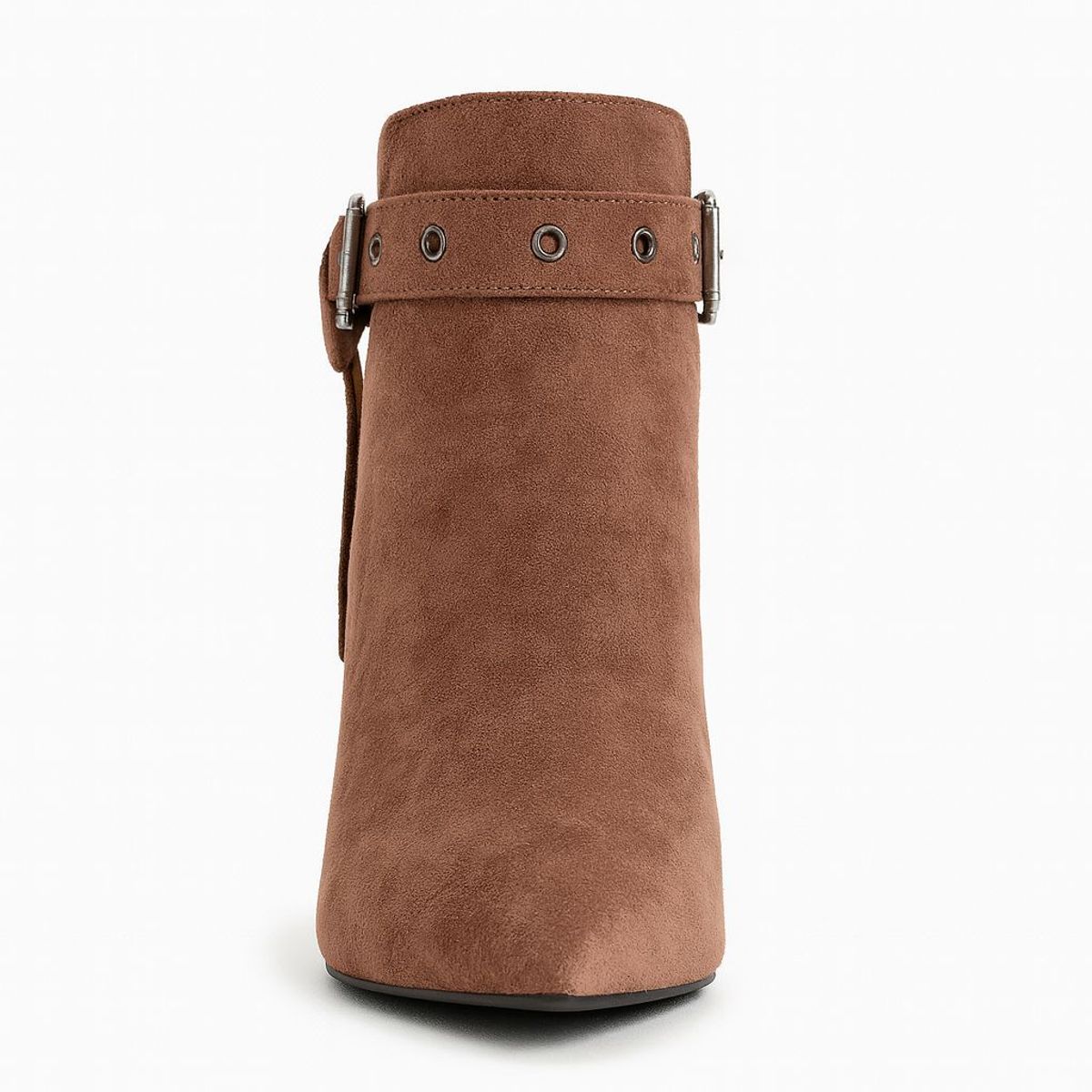 BOTELI - Botín con Tacón Fino Café Gamuzado