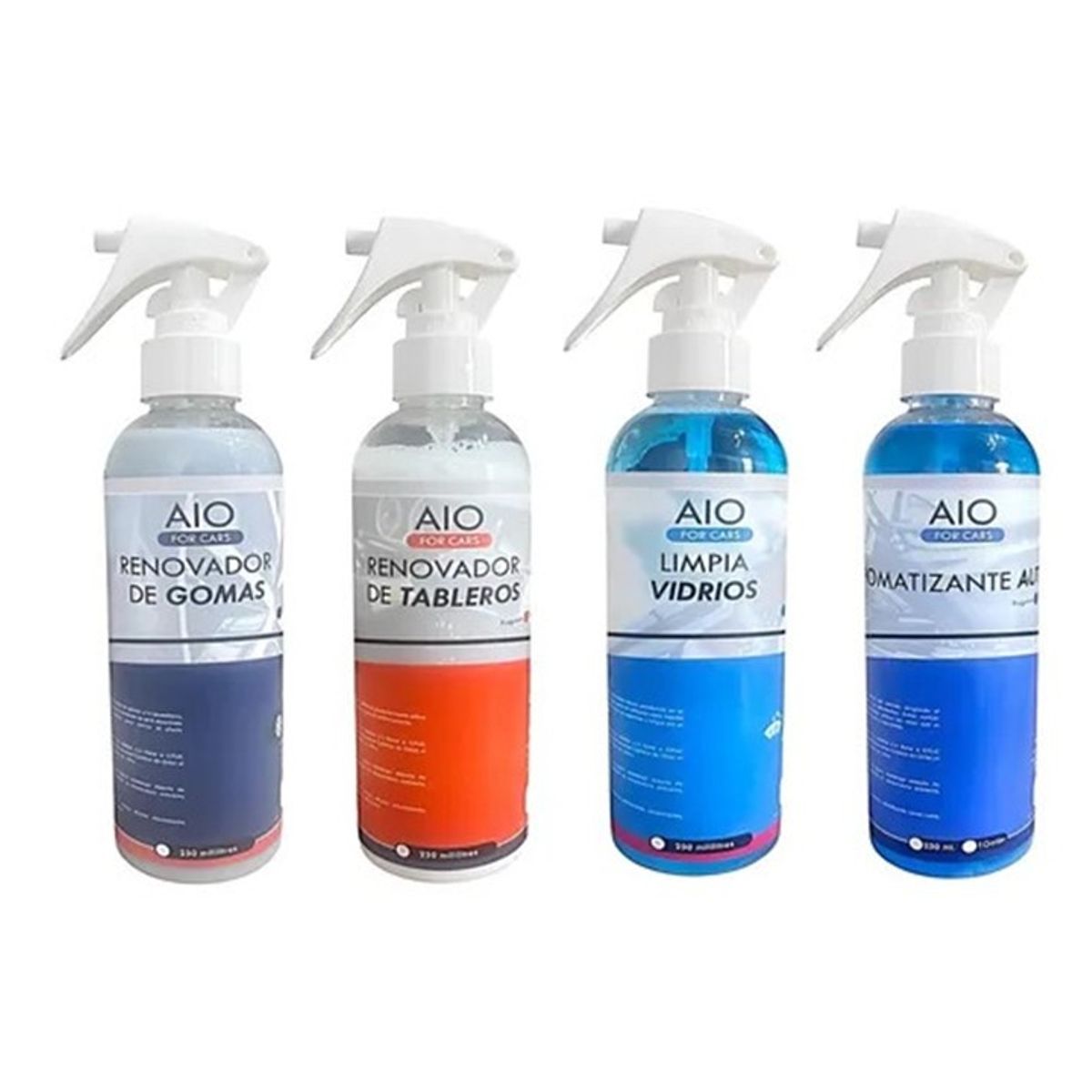 GENERICO - Kit Renovador Goma + Tablero + Limpia Vidrio + Aromatizante