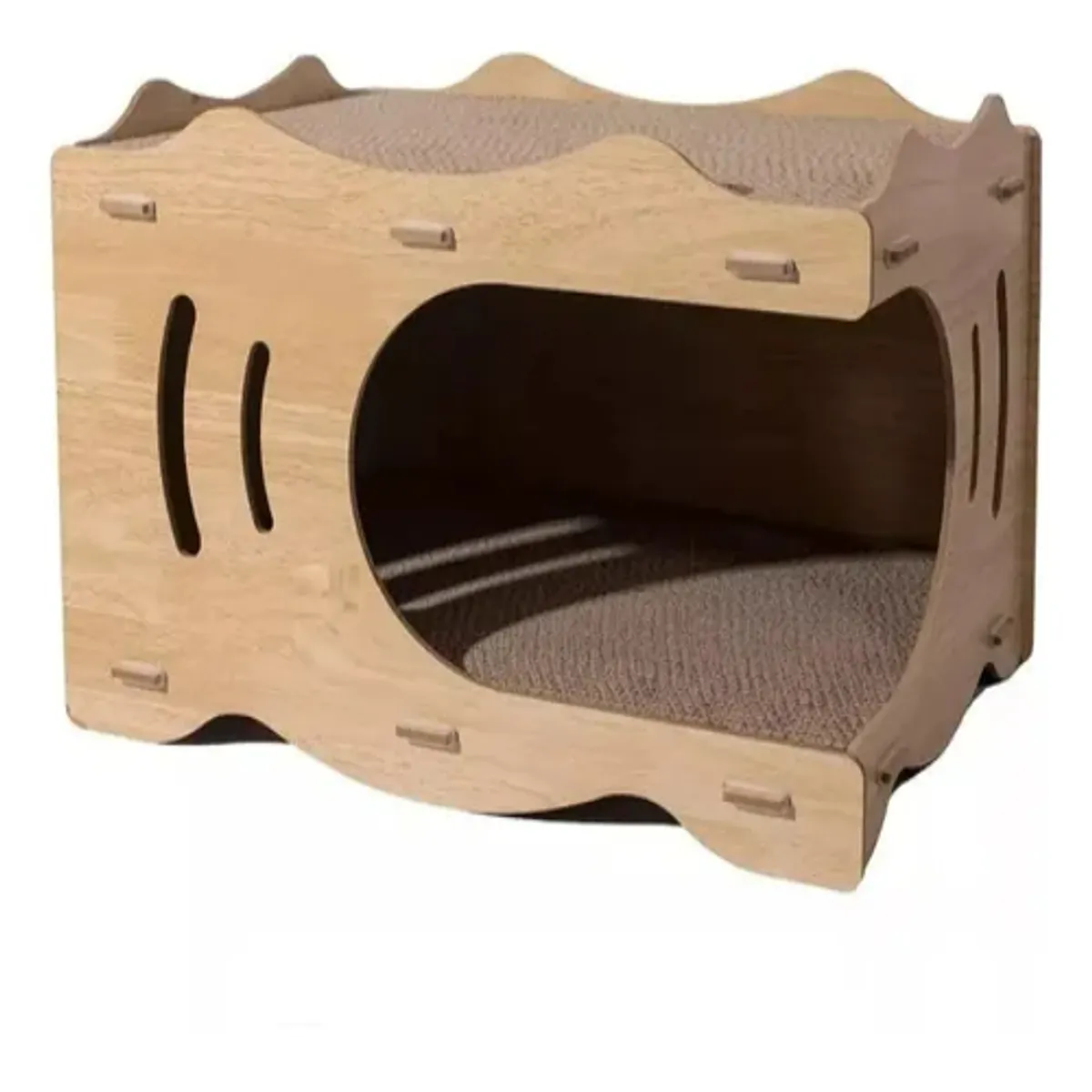 GENERICO - Rascador Estilo Casa Cueva Para Gatos Xl Doble Rascador