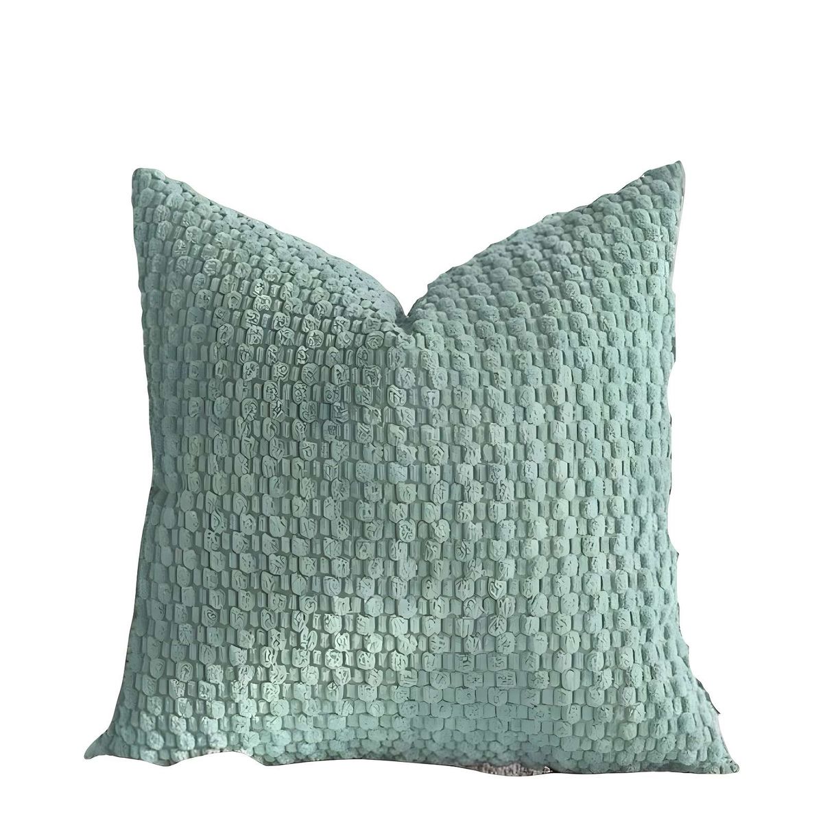 GENERICO - PACK DE 4 FUNDAS DE COJINES DISEÑO DE MAIZ 45CM X 45 CM VERDE MENTA