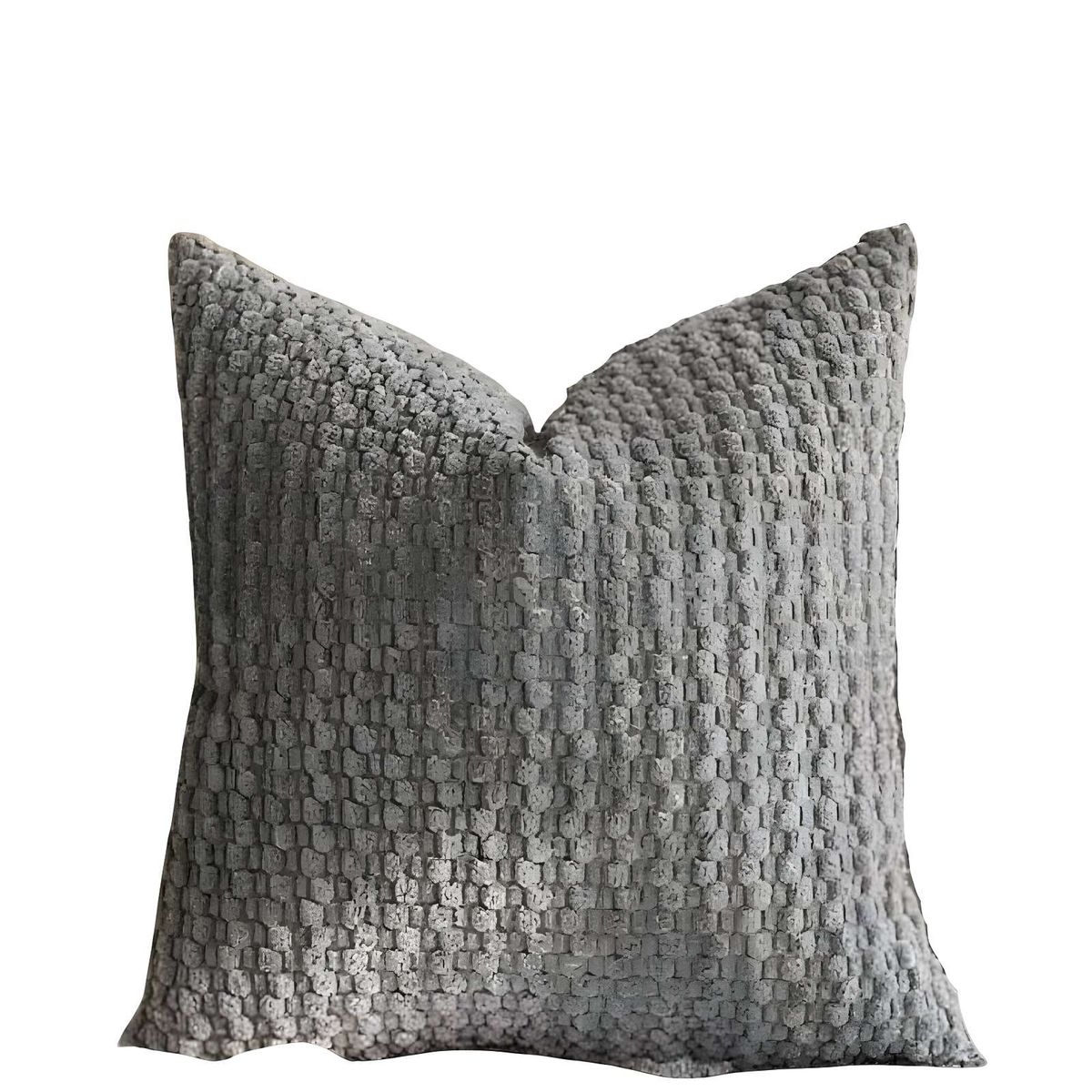 GENERICO - PACK DE 4 FUNDAS DE COJINES DISEÑO DE MAIZ 45CM X 45 CM GRIS