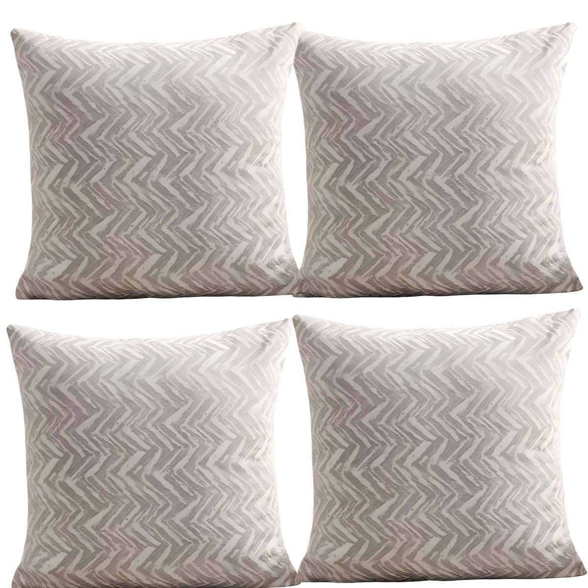 GENERICO - PACK DE 4 FUNDAS DE COJINES DISEÑO MAILLARD 45CM X 45 CM GRIS