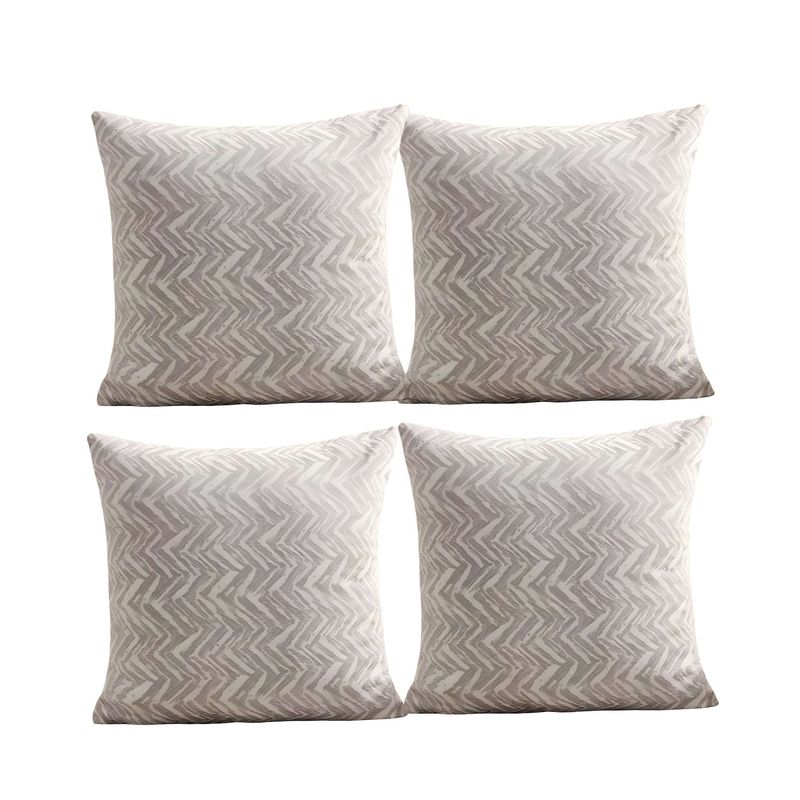 GENERICO - PACK DE 4 FUNDAS DE COJINES DISEÑO MAILLARD 45CM X 45 CM GRIS