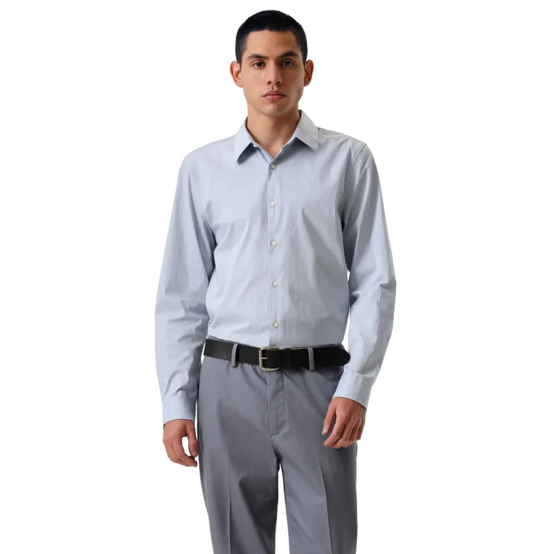 DOCKERS - Camisa Hombre Workday LS Classic Fit Azul Dockers