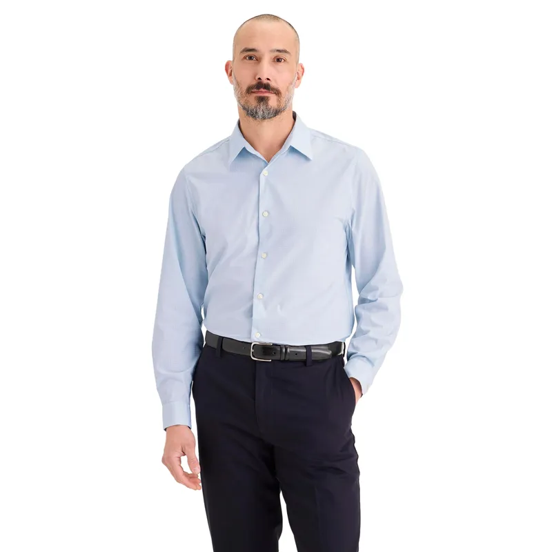 DOCKERS - Camisa Hombre Workday LS Classic Fit Azul Puntos Dockers