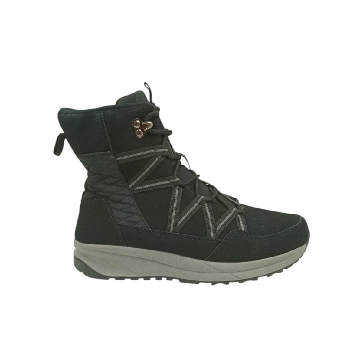 HERIEL - Bota Negra Cordón Mujer