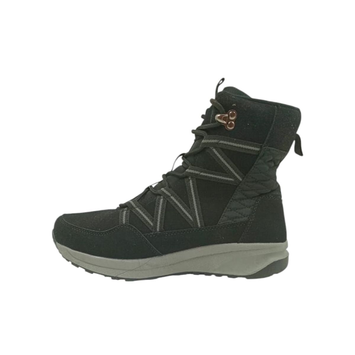 HERIEL - Bota Negra Cordón Mujer
