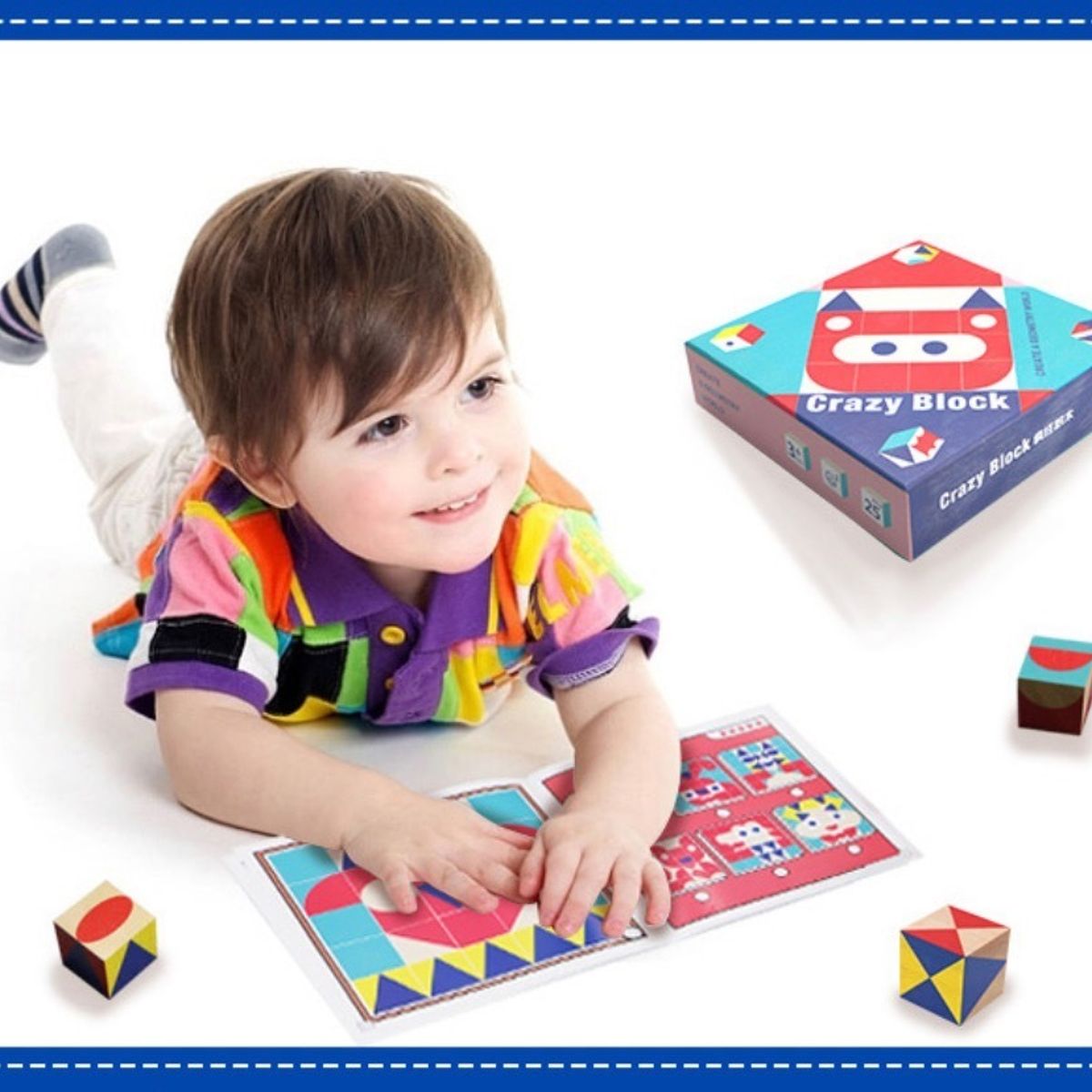 HAOKIDS - Tangrama de madera, set 25 cubos lógicos para Psicopedagogía