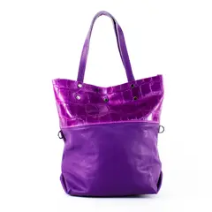 MAILEA - Cartera de Cuero Coco Broche 743 Mujer Morado