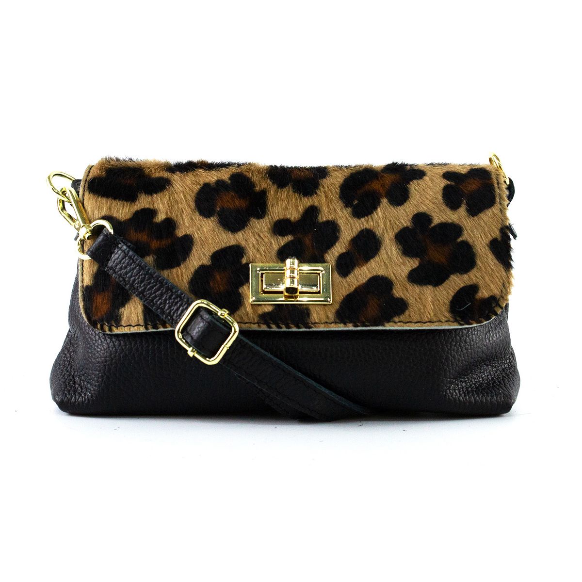MAILEA - Cartera de Cuero Cerrojo 671 Mujer Leopardo Mailea