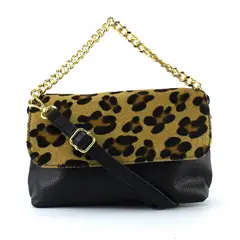 MAILEA - Cartera de Cuero Cierre 673 Mujer Leopardo