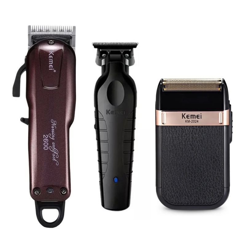 KEMEI - Combo Kemei Cortadora Km-2600 Y Km-2299 + Shaver 2024