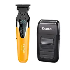 KEMEI - Combo Patillera Trimmer 1572 + Shever 1102