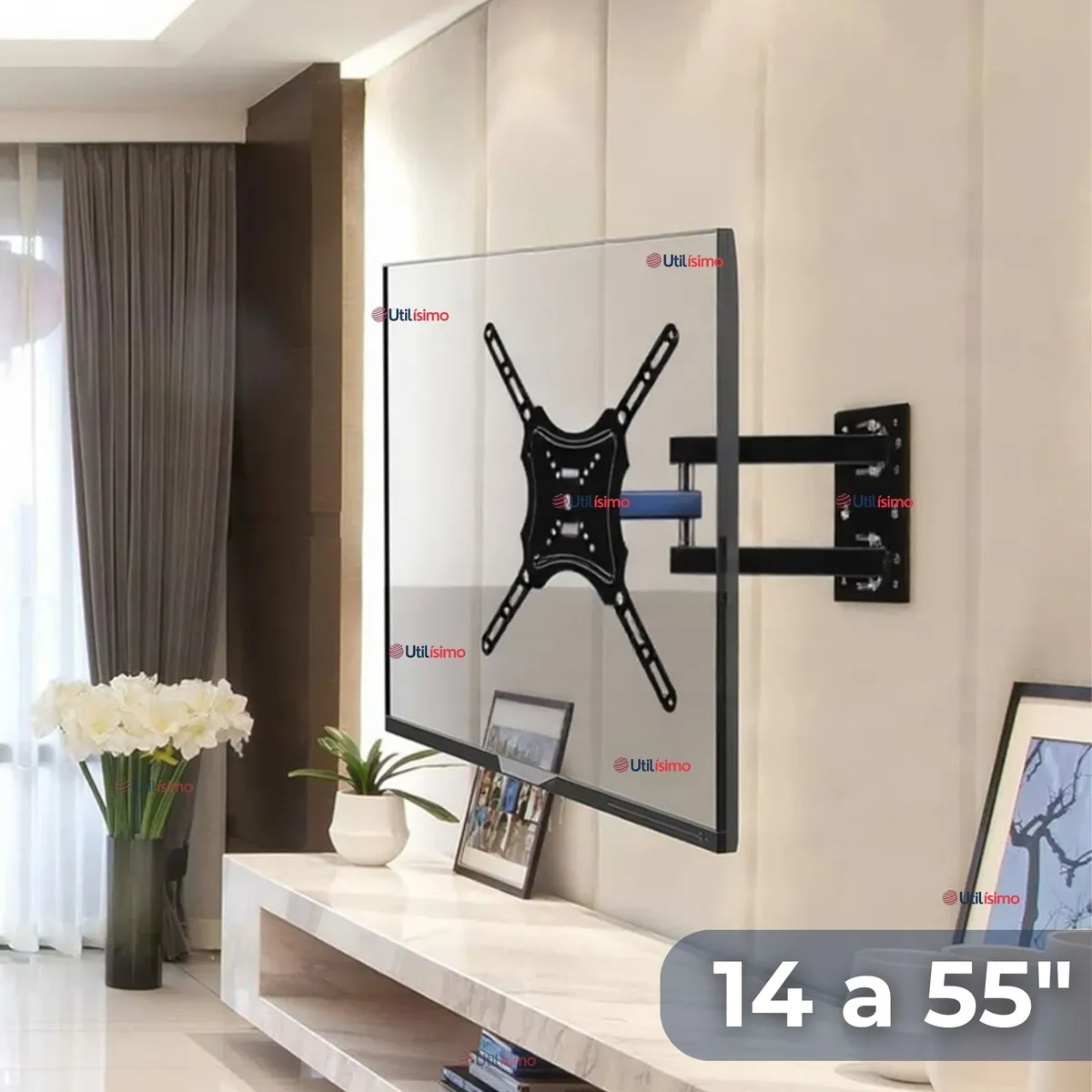 LINE - Soporte TV Pared Con Brazo 50Kg 14 a 55 Pulgadas