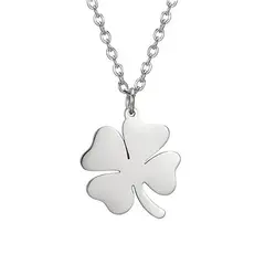 TODOJOYAS - Colgante Collar trébol 4 Hojas 1097 Acero Plateado