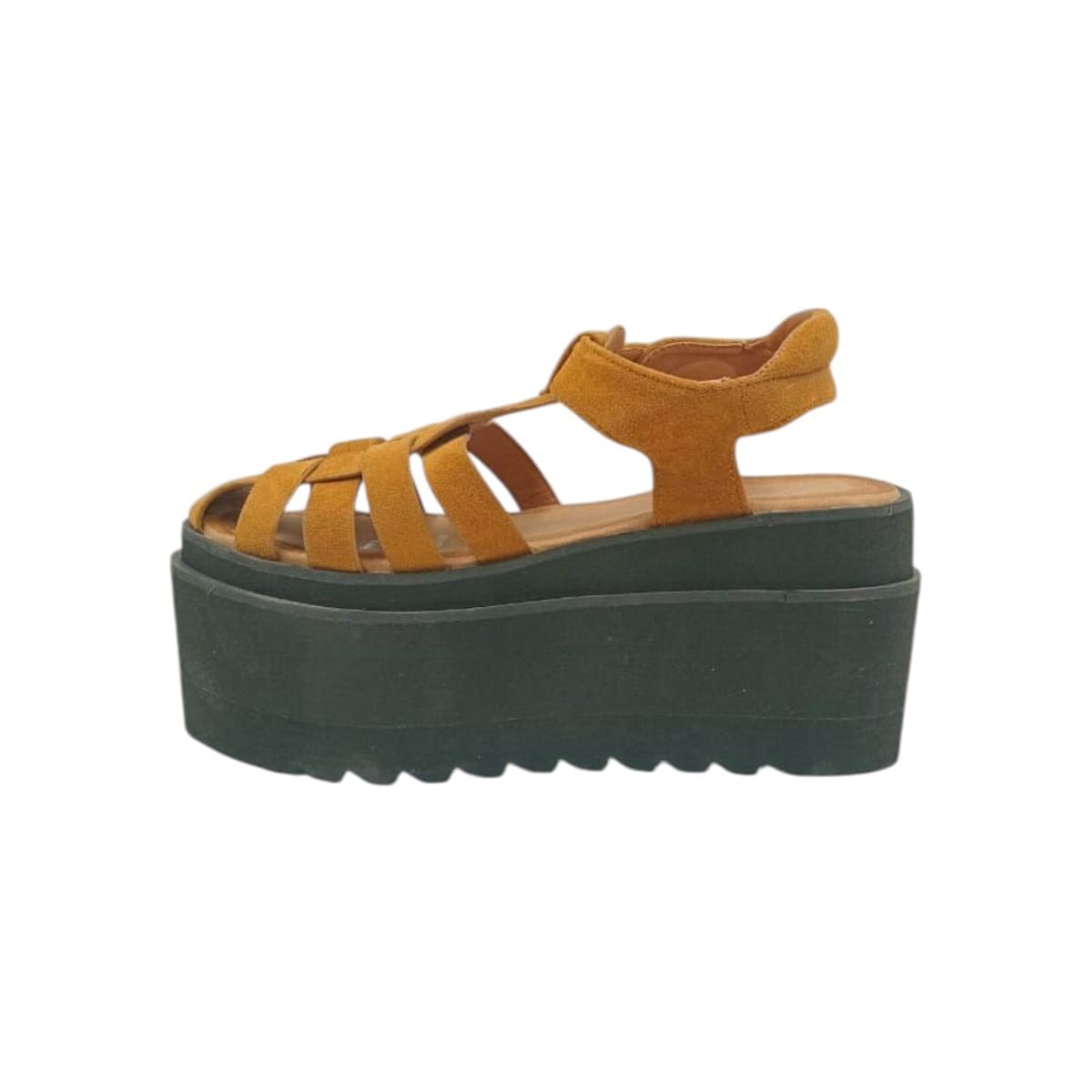 HERIEL - Sandalia Camel Plataforma