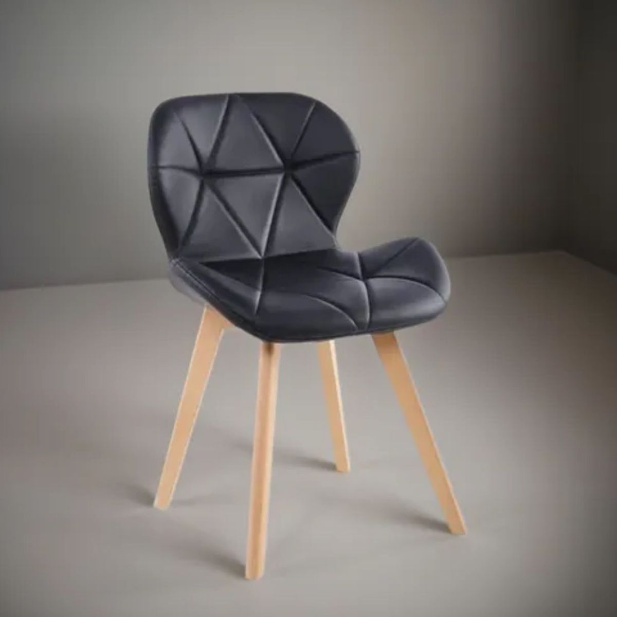 HABITA2 CHILE - Silla de comedor radar wood asiento ecocuero