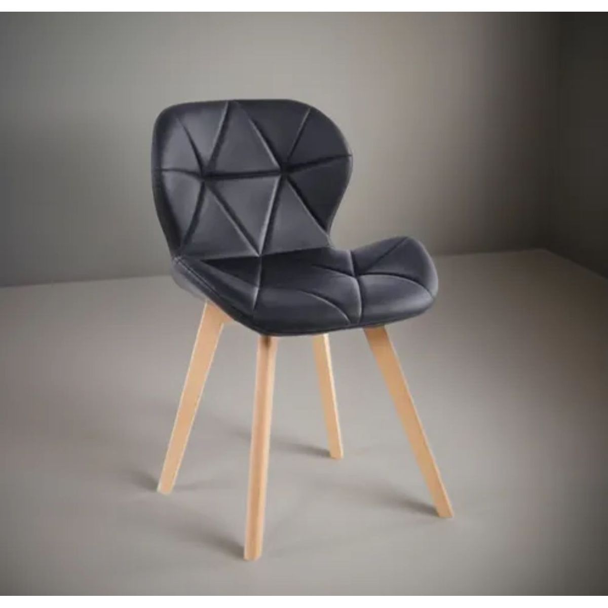 HABITA2 CHILE - Silla de comedor radar wood asiento ecocuero