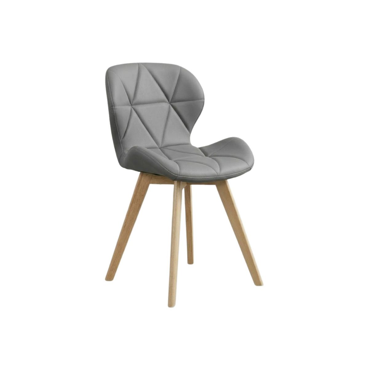 HABITA2 CHILE - Silla de comedor radar wood asiento ecocuero