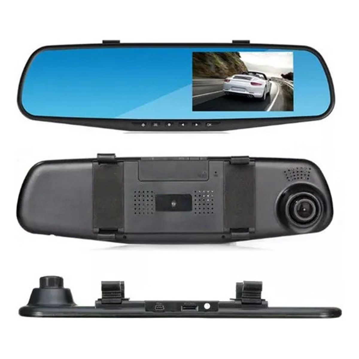 GENERICO - Espejo Retrovisor Doble Camara Delantera Y Trasera