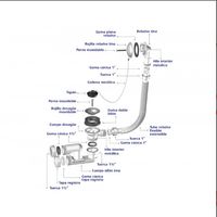 DESAGUE TINA PLASTICO CREBALSE y SIFON HOFFENS