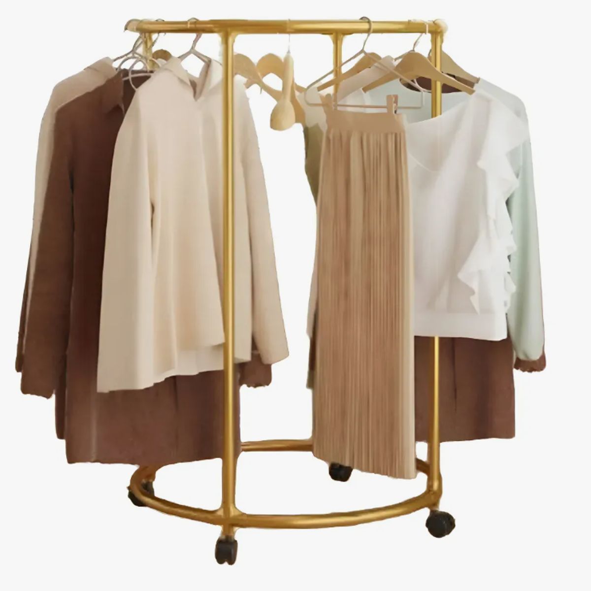 GENERICO - Perchero Organizador Circular Giratorio multifuncional con ruedas