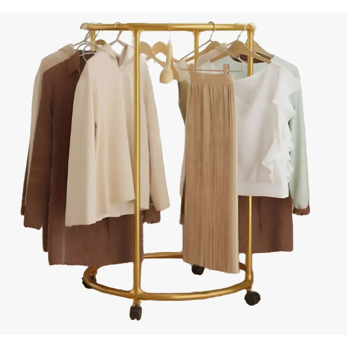 GENERICO - Perchero Organizador Circular Giratorio multifuncional con ruedas