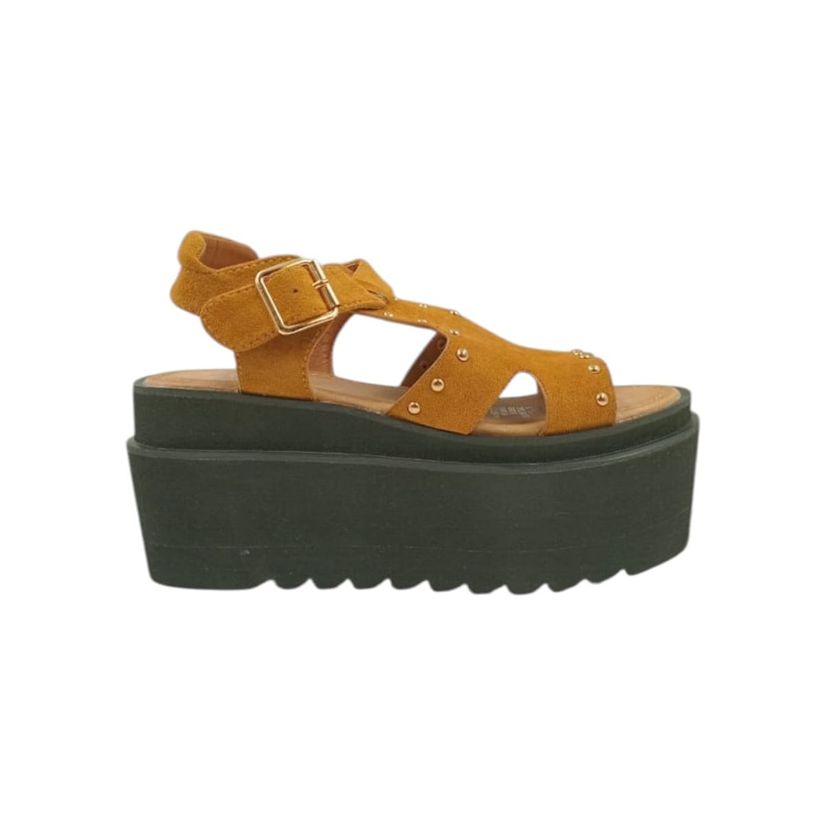 HERIEL - Sandalia Camel Plataforma