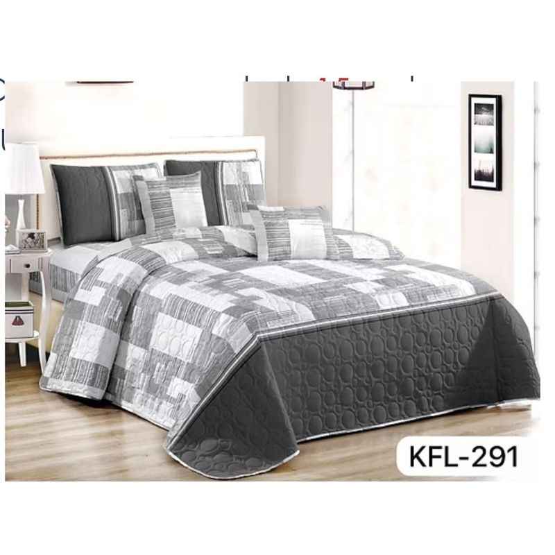 GENERICO - Quilt de Verano King Gris KFL291